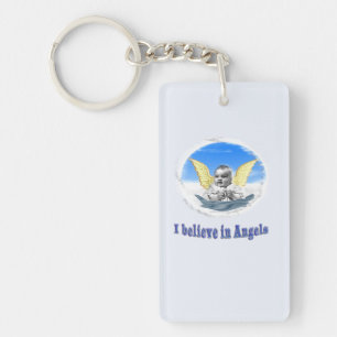 I believe in angels key ring