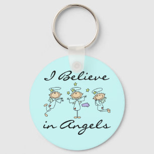 I Believe in Angels Keychain