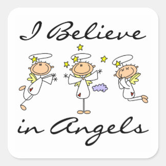 I Believe in Angels T-shirts and Gifts Square Sticker