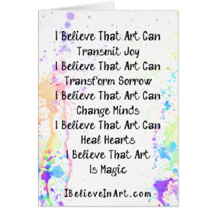 I Believe In Art Manifesto Promotional
