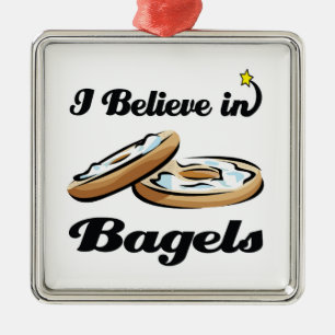 i believe in bagels metal tree decoration