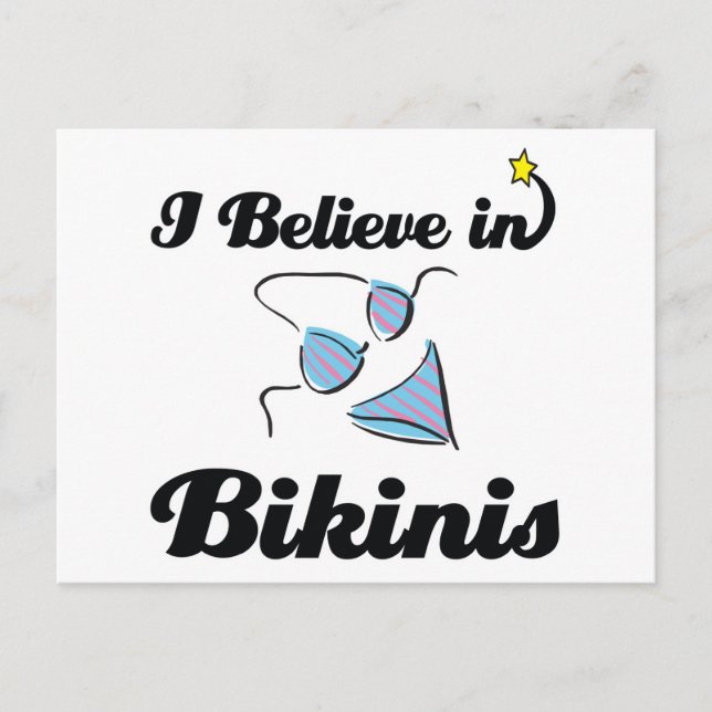 i believe in bikinis postcard (Front)