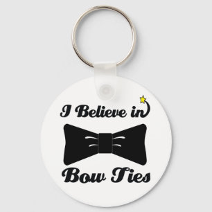 i believe in bow ties key ring