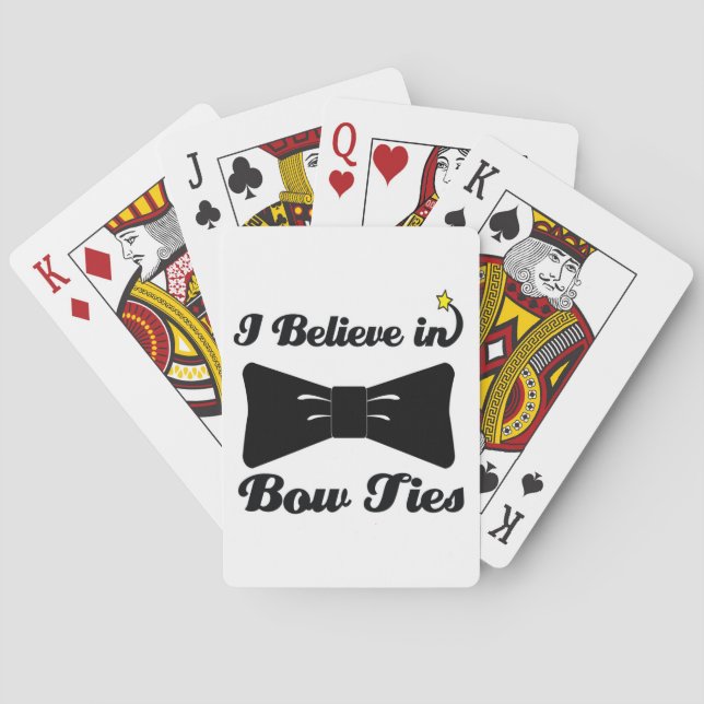 i believe in bow ties playing cards (Back)