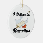 i believe in burritos ceramic tree decoration (Right)