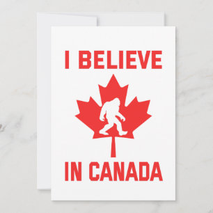 I Believe In Canada - Funny Bigfoot Holiday Card