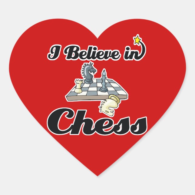 i believe in chess heart sticker (Front)