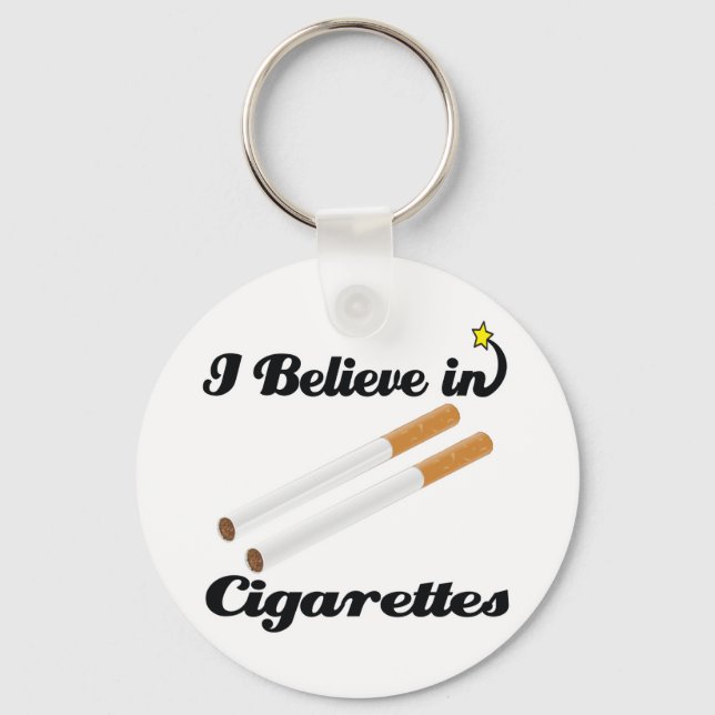 i believe in cigarettes key ring (Front)
