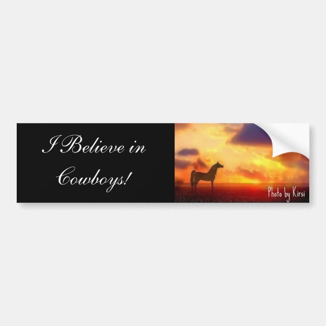 I Believe in Cowboys! Bumper Sticker (Front)