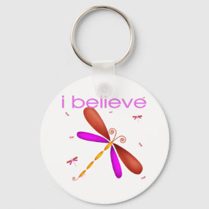 I believe in Dragonflies Key Ring