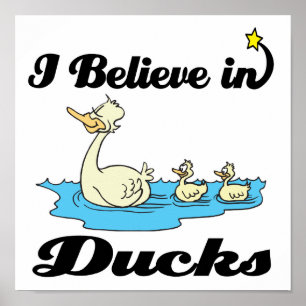 i believe in ducks poster