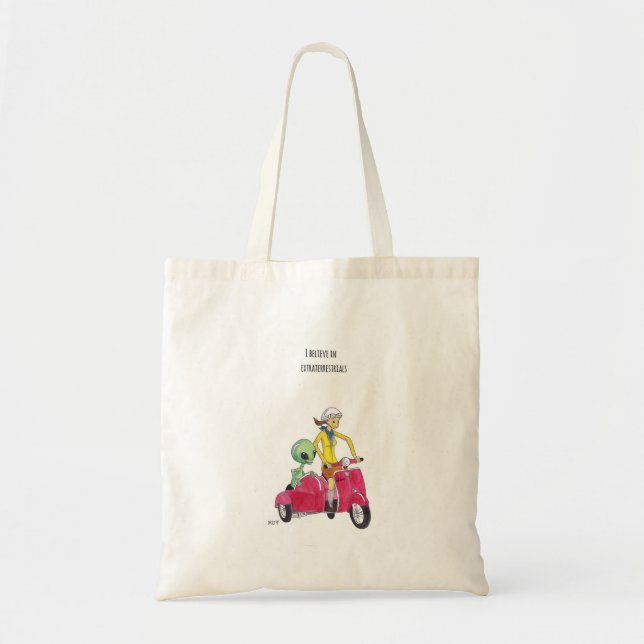 i believe in extraterrestrials tote bag (Front)