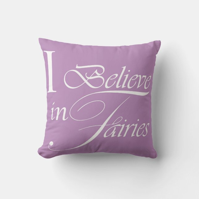 I believe in fairies Cushion - Purple (Front)