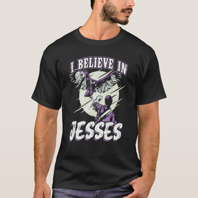 I Believe In Jesses Falconry T-Shirt (Front)