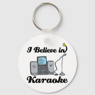 i believe in karaoke key ring