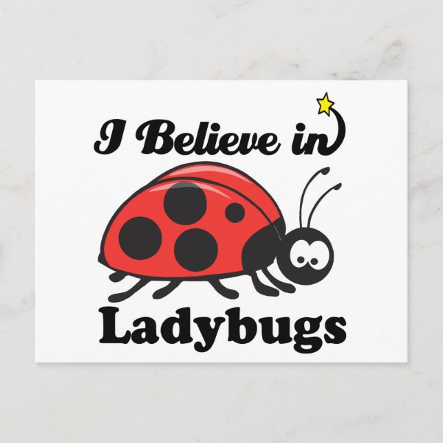 i believe in ladybugs postcard (Front)