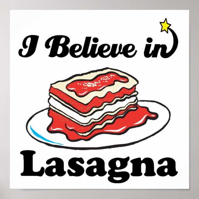 i believe in lasagna poster (Front)