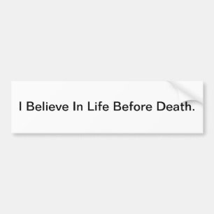 I Believe In Life Before Death - bumper sticker