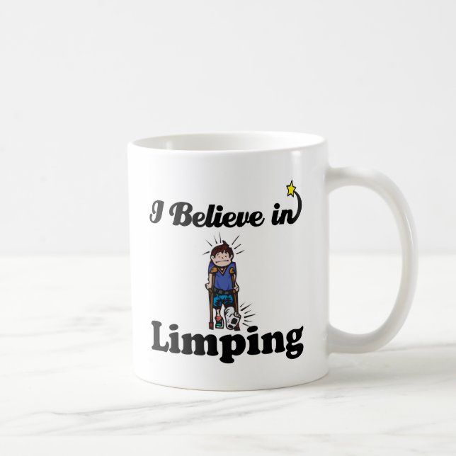 i believe in limping coffee mug (Right)