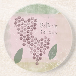 I Believe in Love Hearts Coaster