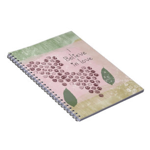 I Believe in Love Hearts Notebook