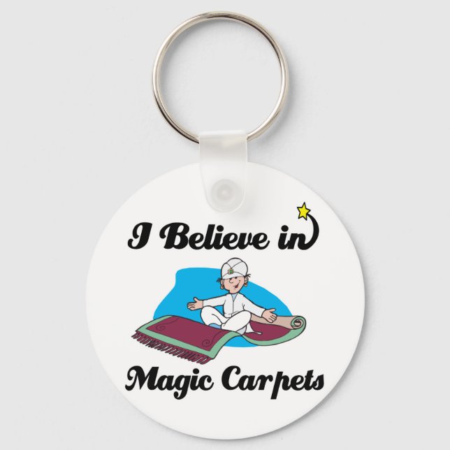 i believe in magic carpets key ring (Front)