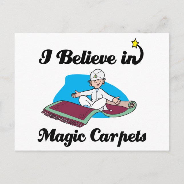 i believe in magic carpets postcard (Front)
