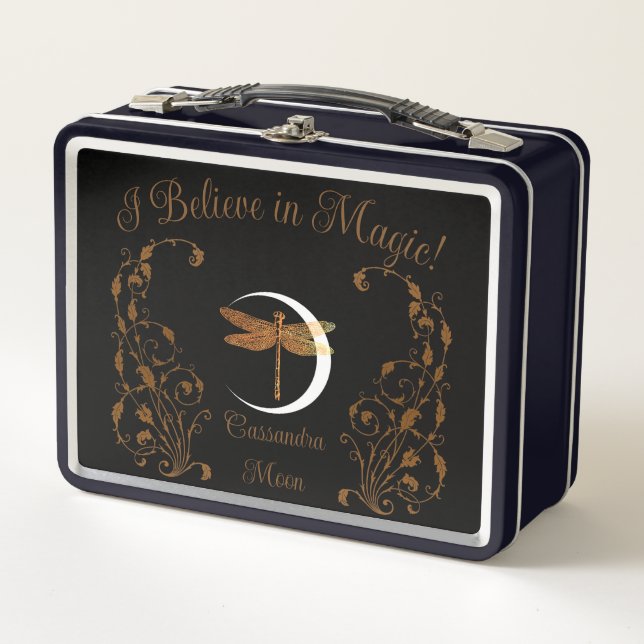 I Believe in Magic! Personalised Metal Lunch Box (Front)