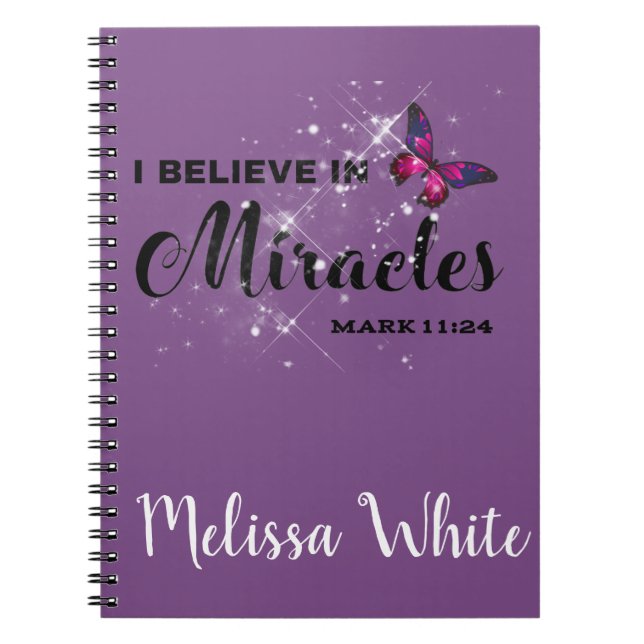 I believe in miracles notebook (Front)