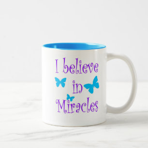 I Believe in Miracles Two-Tone Coffee Mug