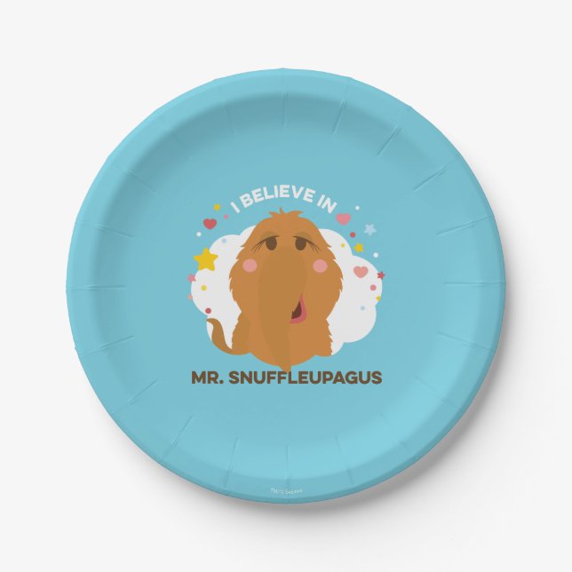 I Believe In Mr. Snuffleupagus Paper Plate (Front)