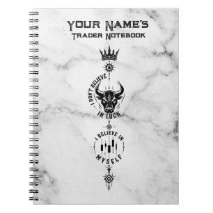 I Believe in Myself Classic Marble Trader Symbol Notebook