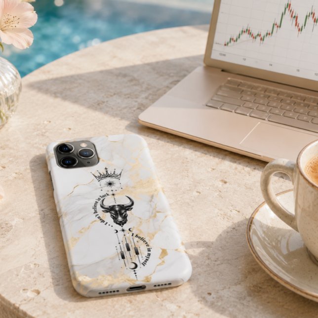 I Believe in Myself premium trader Case-Mate iPhone Case (Product shown in an AI-assisted illustrative lifestyle setting.)