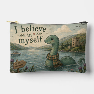 I believe in myself whimsical Loch Ness Monster Accessory Pouch