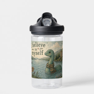I believe in myself whimsical Loch Ness Monster Water Bottle
