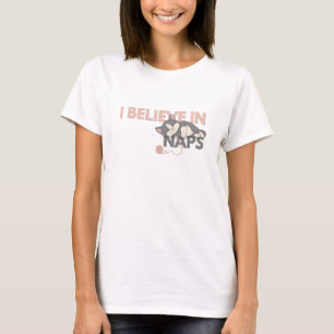 I Believe in Naps Cute Sleeping Cat T-Shirt