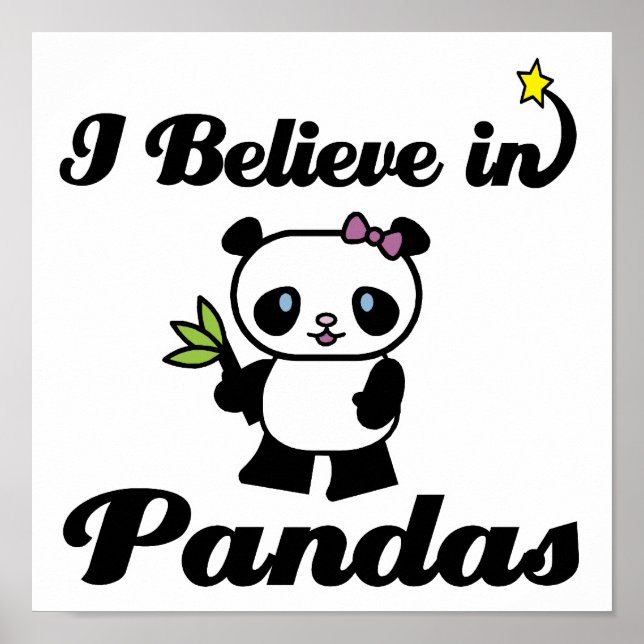 i believe in pandas poster (Front)