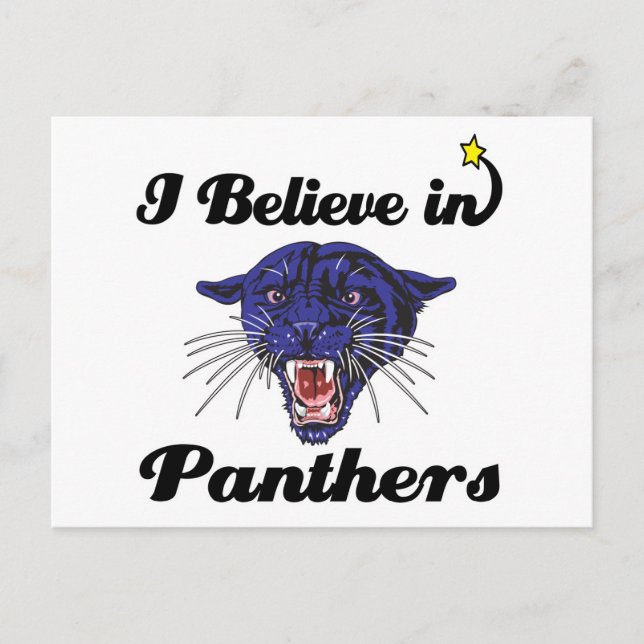 i believe in panthers postcard (Front)