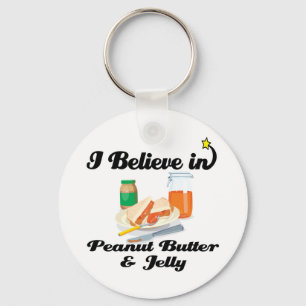 i believe in peanut butter and jelly key ring