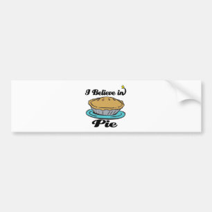 i believe in pie bumper sticker