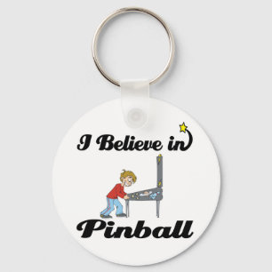 i believe in pinball key ring