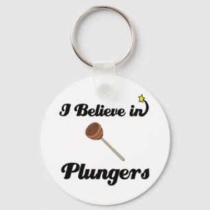 i believe in plungers key ring
