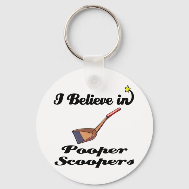 i believe in pooper scoopers key ring (Front)