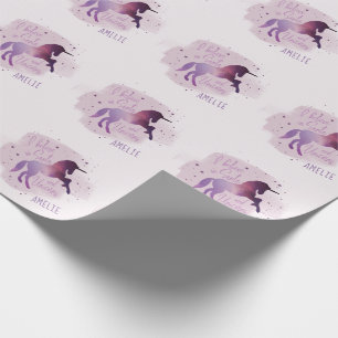 I believe in santa and unicorns Christmas galaxy Wrapping Paper
