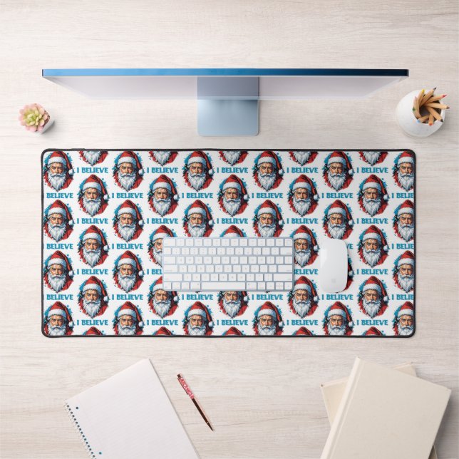 I Believe in Santa Claus Graffiti Style Design Desk Mat (Office 1)