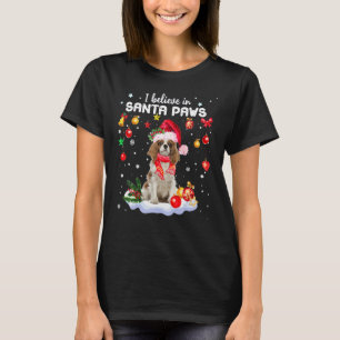 I Believe In Santa Paws Cavalier King Charles Span T-Shirt