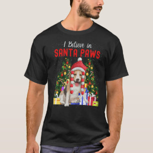 I Believe In Santa Paws Cute Christmas Beagle Pup T-Shirt