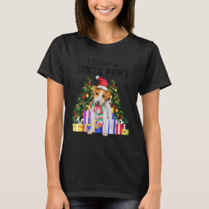 I Believe In Santa Paws Cute Jack Russell Christm T-Shirt