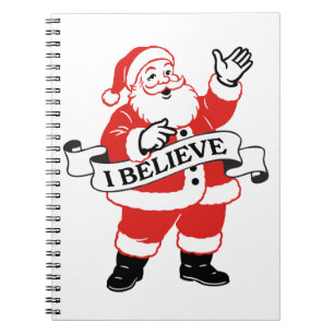 I Believe in Santa - Vintage Art Notebook