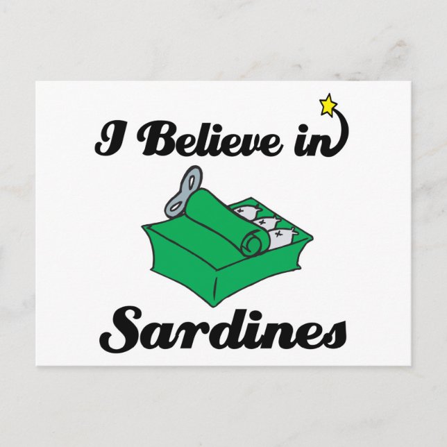 i believe in sardines postcard (Front)